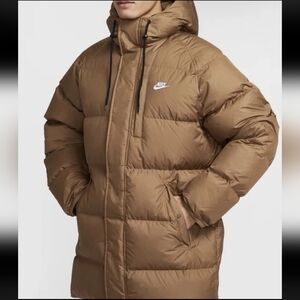 Brand New Nike Puffer Parka Jacket With Hoodi Down Fill Size Men's M  IB2973 235